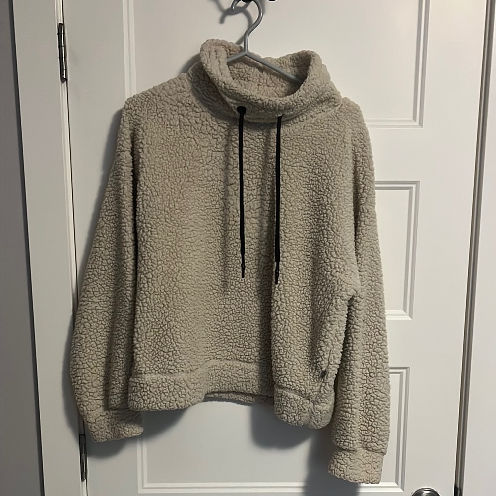 Cozy Beige Sherpa Sweater